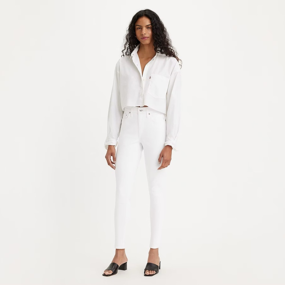 Levi’s 721 High rise white skinny jeans ankle